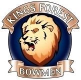 Kings Forest Bowmen Logo with Roaring Lion